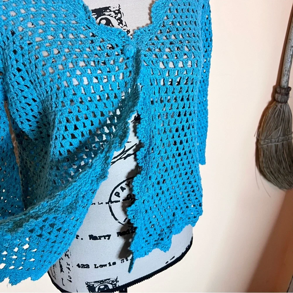 💚Norm Thompson woven cardigan - Picture 3 of 6
